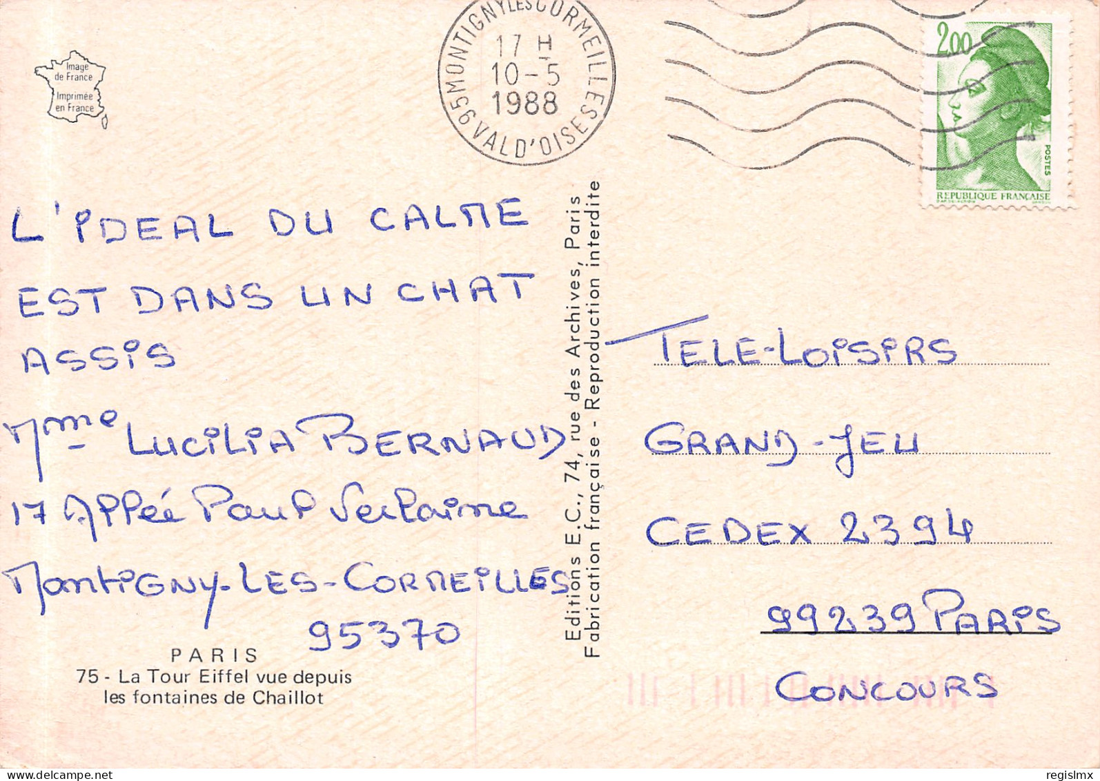 75-PARIS LA TOUR EIFFEL-N°T2653-D/0235 - Tour Eiffel
