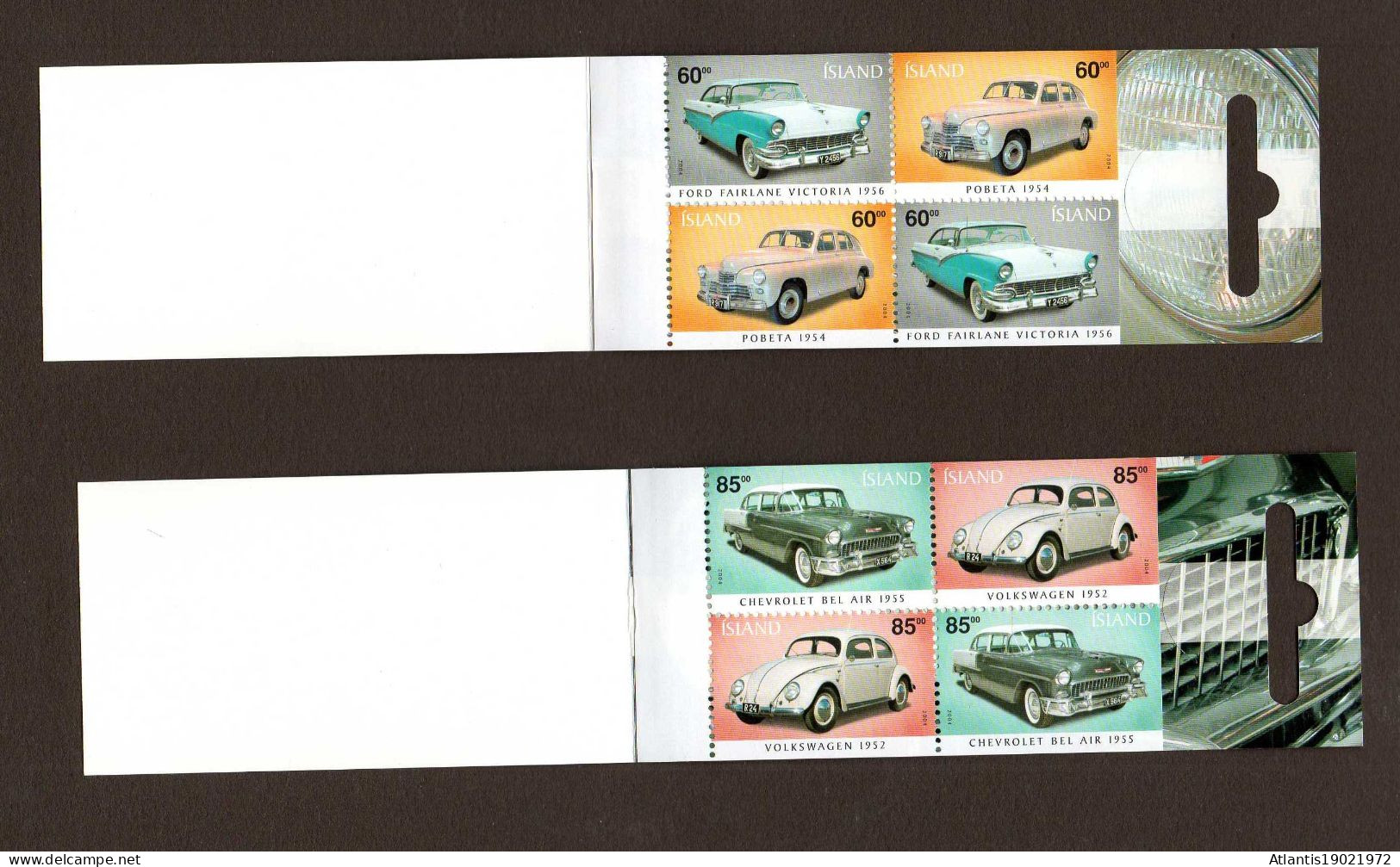 2 MARKENHEFTCHEN ISLAND 2004 OLDTIMER POSTFRISCH - Postzegelboekjes