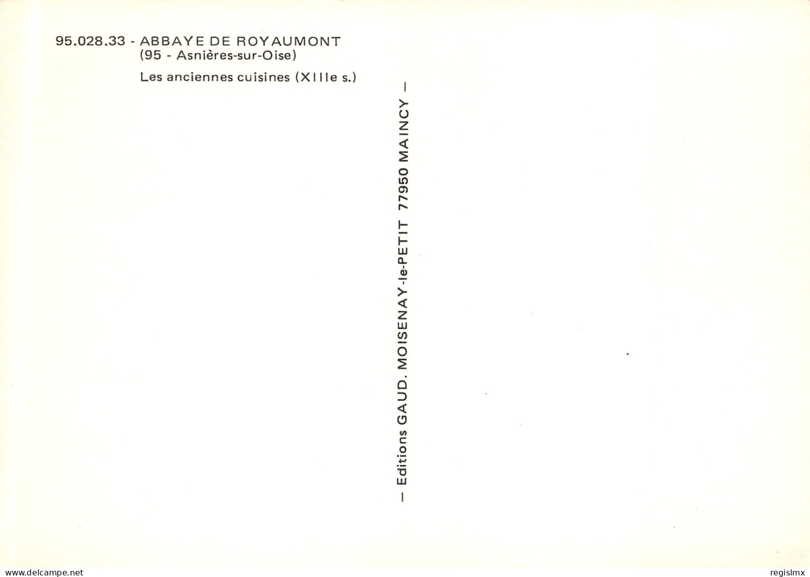 95-ASNIERES SUR OISE ABBAYE DE ROY AUMONT-N°T2654-C/0217 - Asnières-sur-Oise