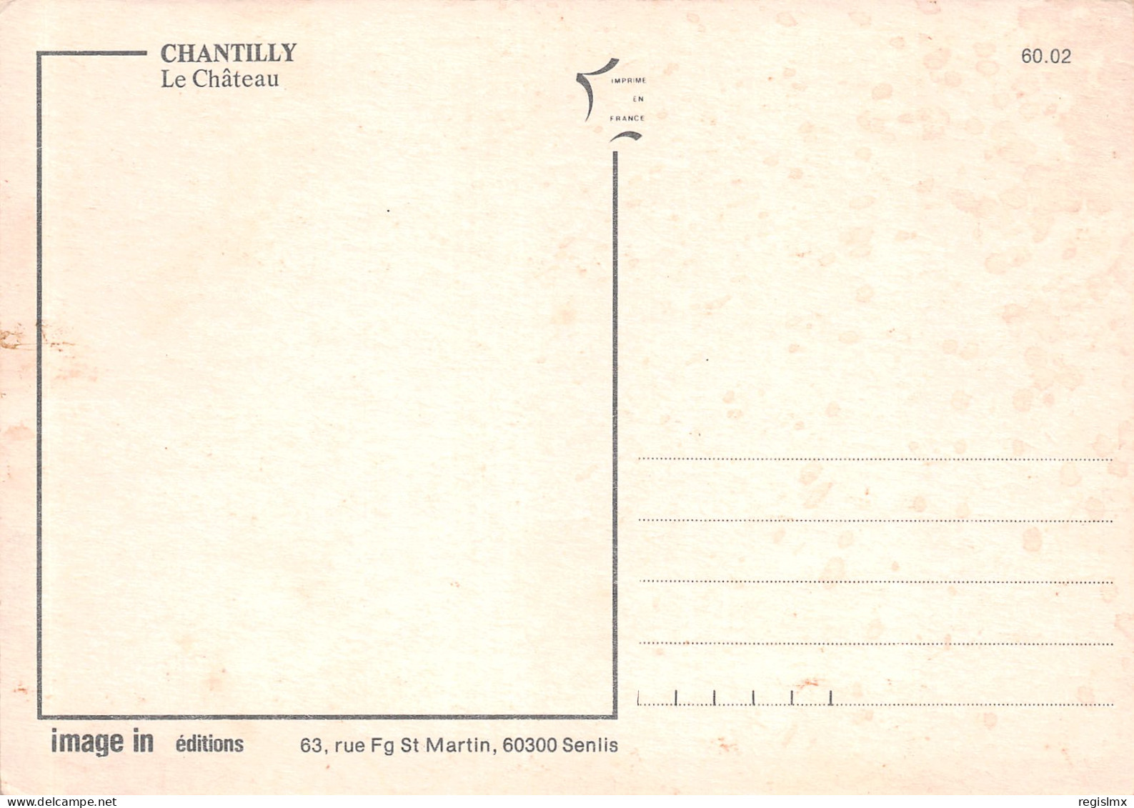60-CHANTILLY CHATEAU-N°T2654-C/0205 - Chantilly