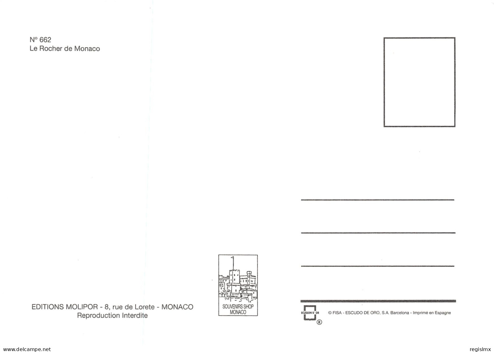 98-MONACO ROCHER-N°T2654-C/0075 - Other & Unclassified