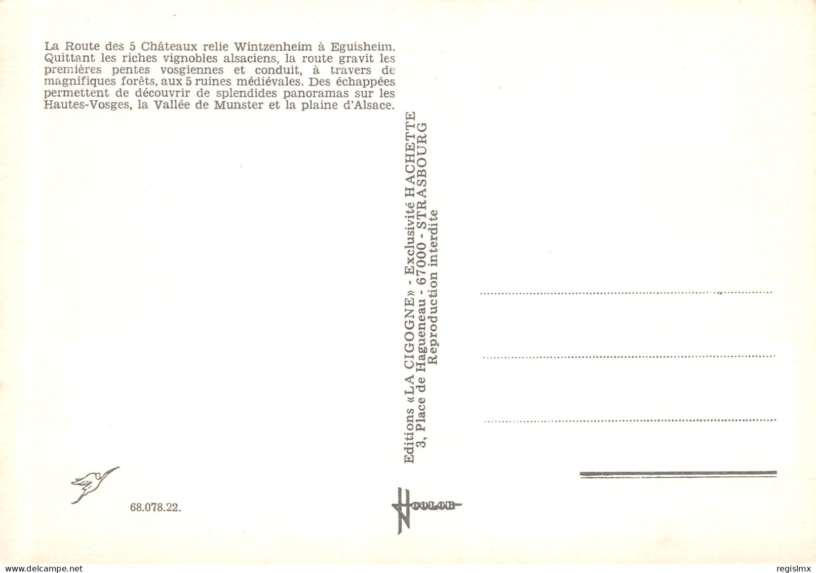 67-ALSACE ROUTE DES CHATEAUX-N°T2654-B/0383 - Other & Unclassified