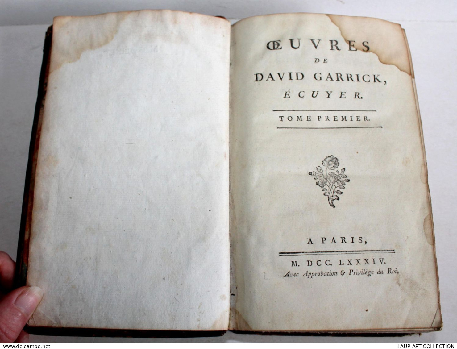 OEUVRES DE DAVID GARRICK ECUYER 8 PIECE THEATRE 1784 CYMON VALET MENTEUR LILLIPUT / LIVRE ANCIEN XVIIIe SIECLE (1303.32) - 1701-1800