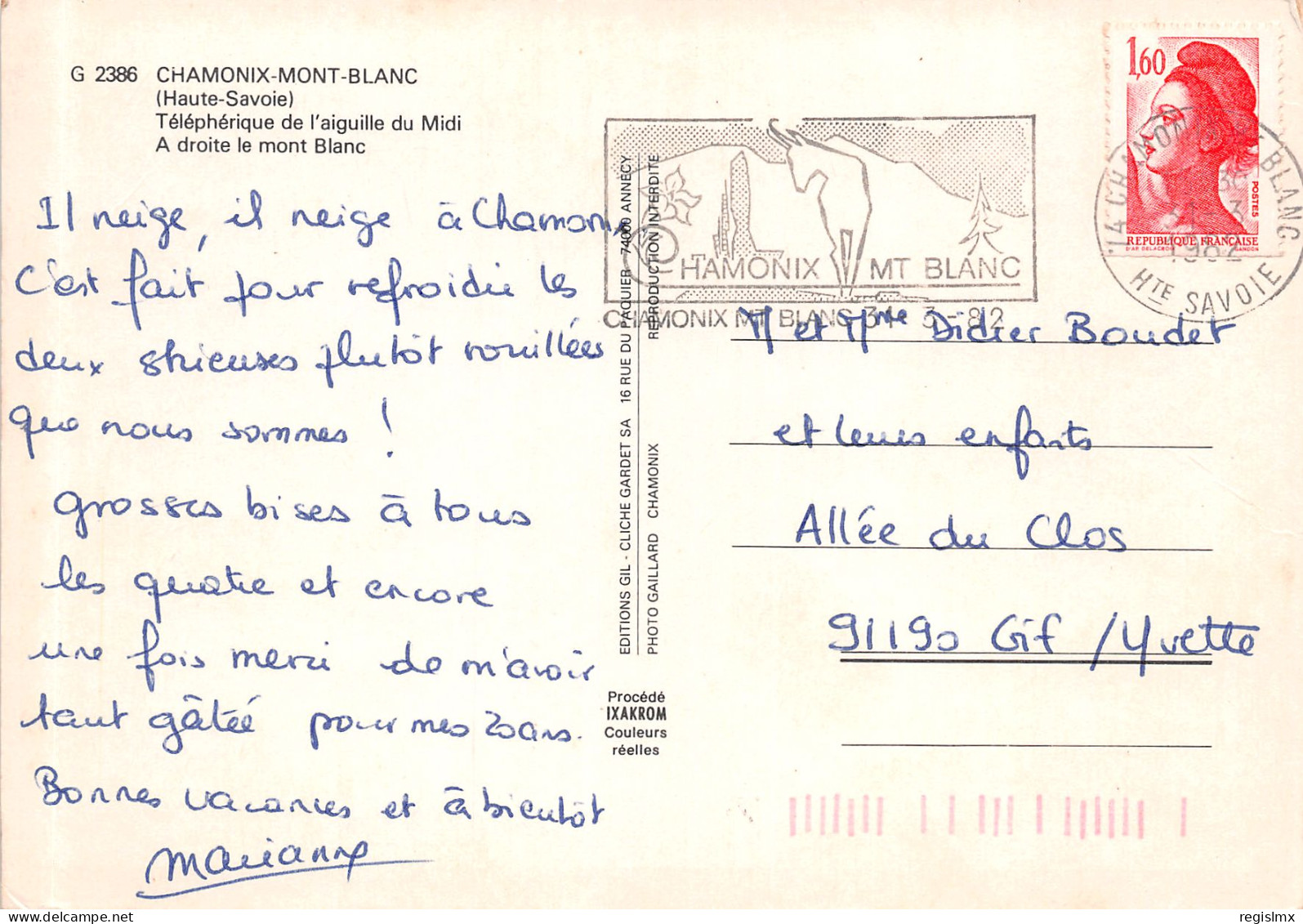 74-CHAMONIX MONT BLANC-N°T2655-B/0191 - Chamonix-Mont-Blanc