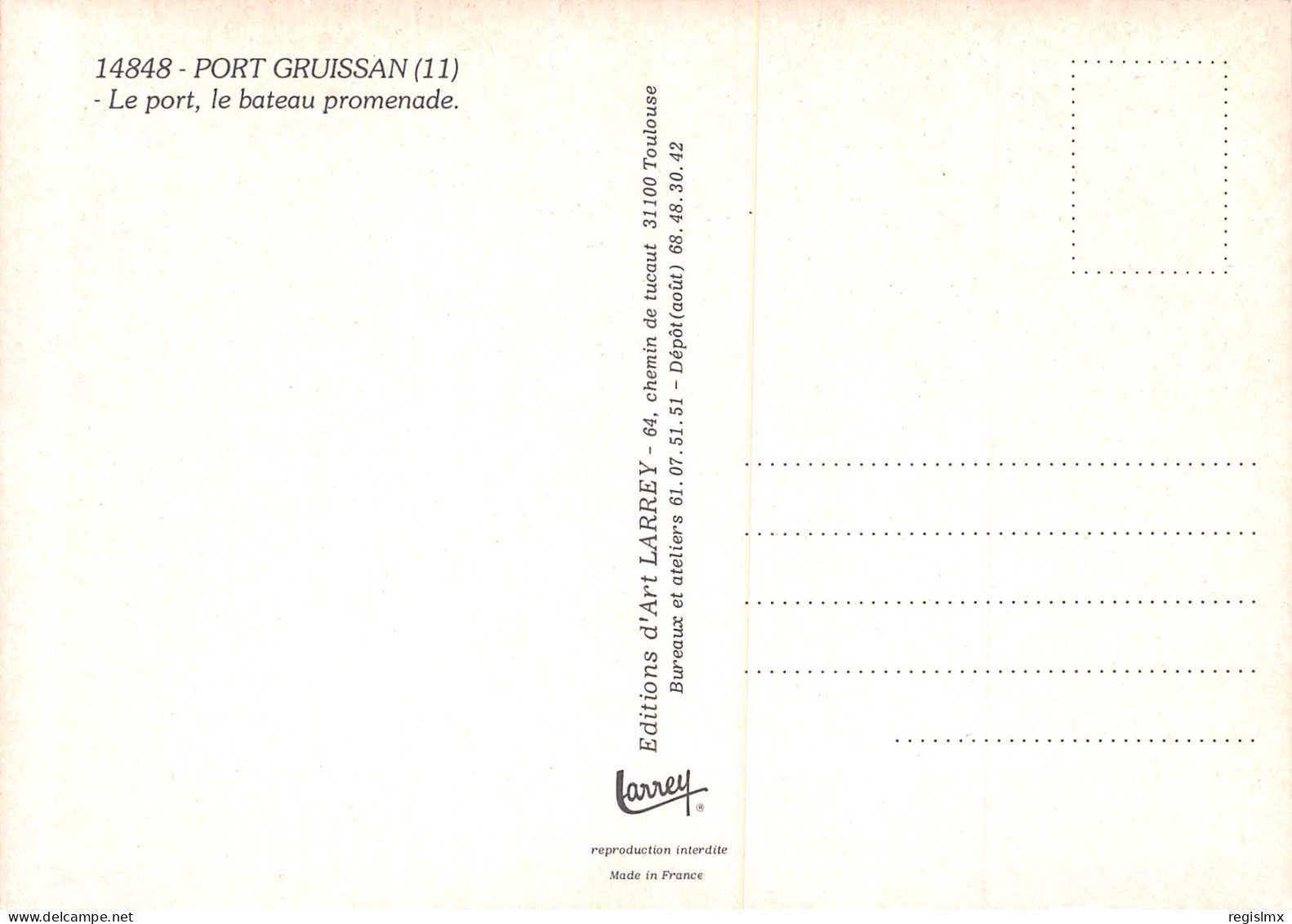 11-PORT GRUISSAN-N°T2656-A/0221 - Other & Unclassified