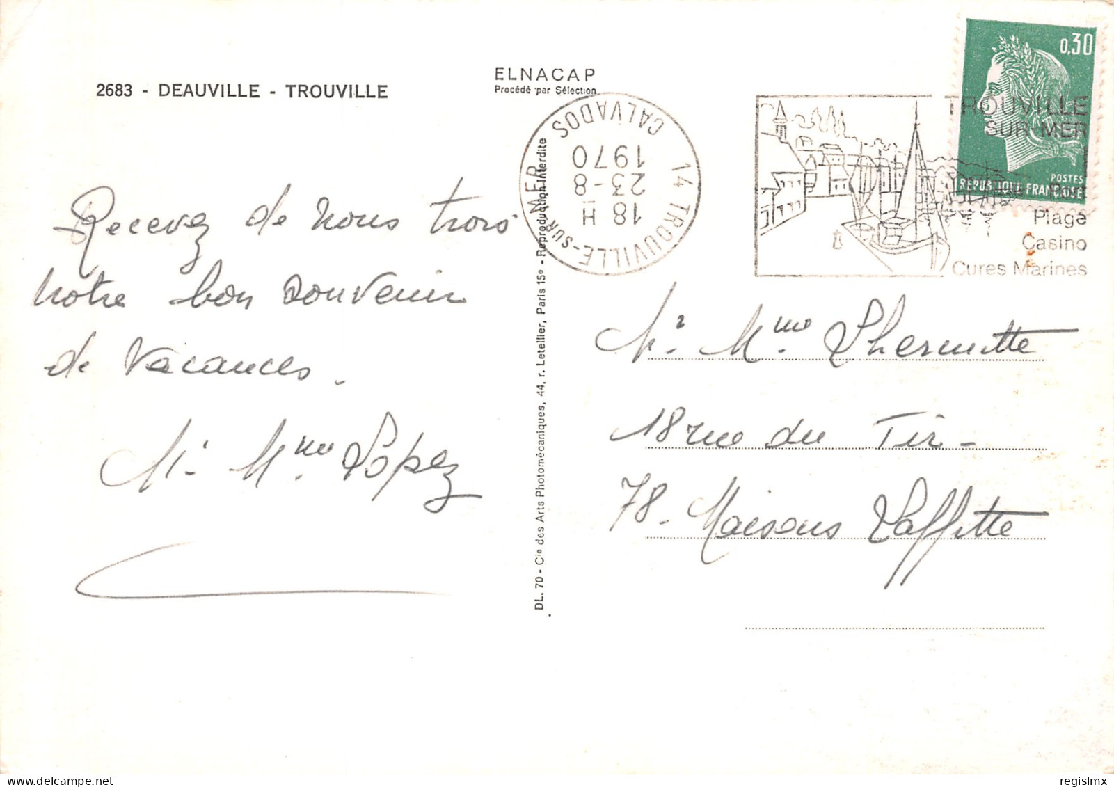 14-DEAUVILLE TROUVILLE-N°T2656-A/0175 - Deauville
