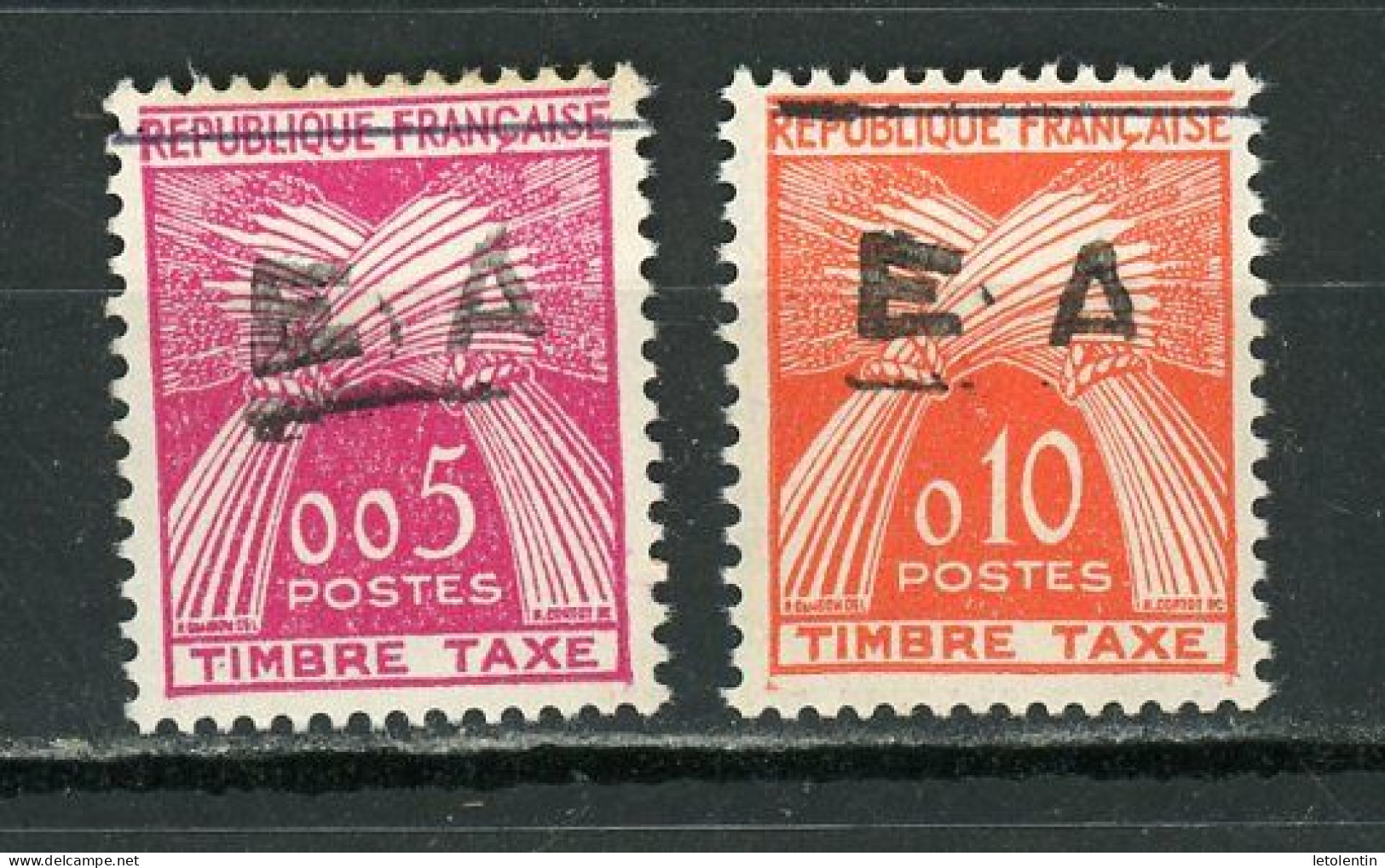 ALGÉRIE : TIMBRE TAXE - (SURCH. EA) N° Yvert 49 +50** - Algérie (1962-...)