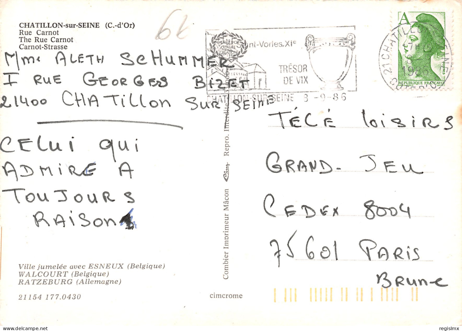 21-CHATILLON SUR SEINE-N°T2655-C/0291 - Chatillon Sur Seine