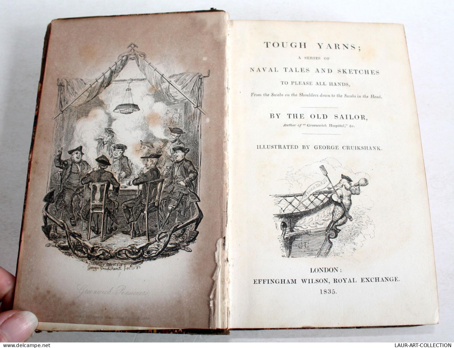 TOUGH YARNS NAVAL TALES & SKETCHES TO PLEASE ALL HAND OLD SAILOR CRUIKSHANK 1835 / LIVRE ANCIEN XIXe SIECLE (1303.33) - 1800-1849