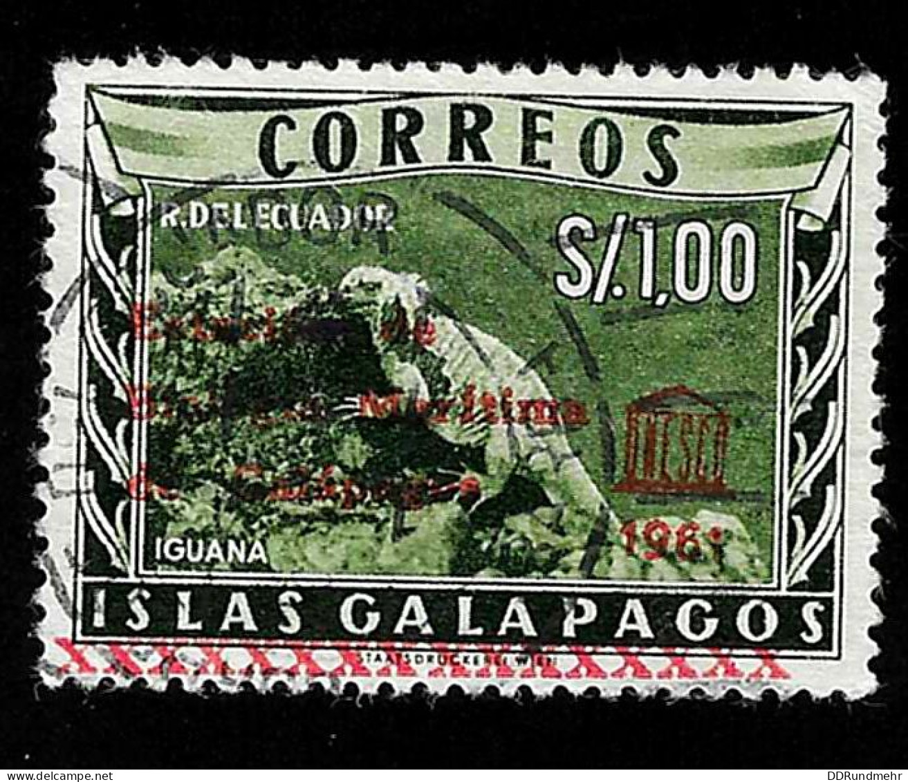 1957 Echsen  Michel EC-GA 3 Stamp Number EC L3 Yvert Et Tellier EC 618 Stanley Gibbons EC-GA 3 Used - Ecuador