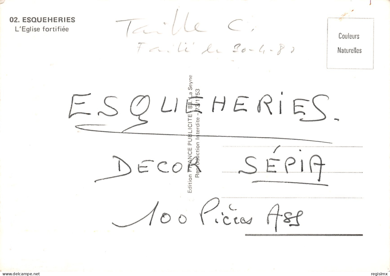 02-ESQUEHERIES-N°T2657-D/0359 - Other & Unclassified