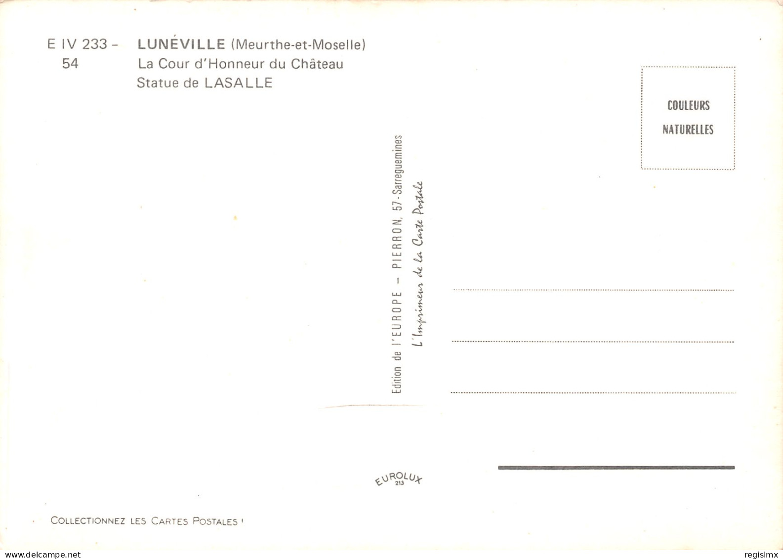 54-LUNEVILLE-N°T2657-D/0227 - Luneville