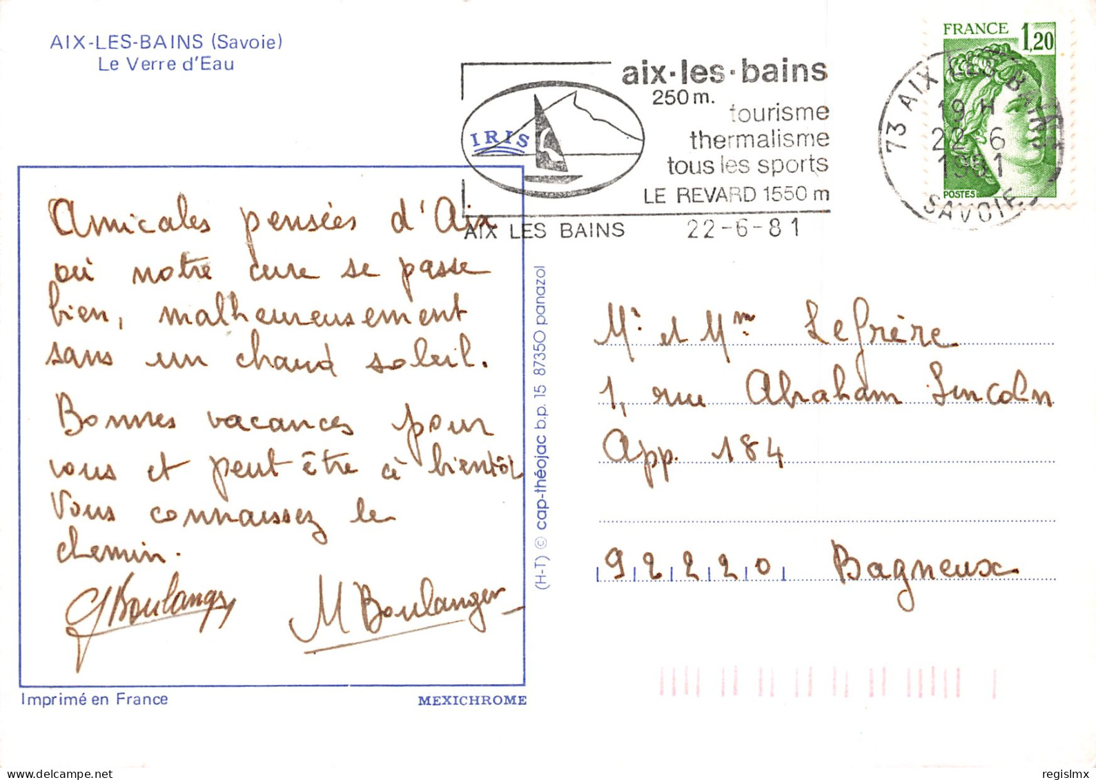 73-AIX LES BAINS-N°T2658-B/0343 - Aix Les Bains