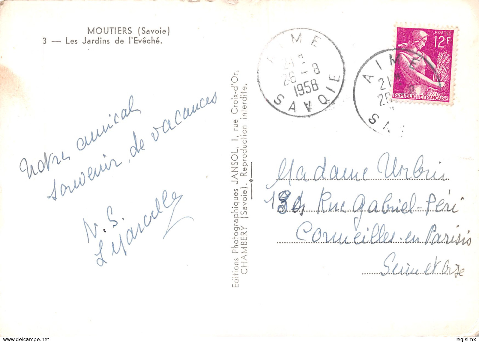 73-MOUTIERS-N°T2658-A/0391 - Moutiers