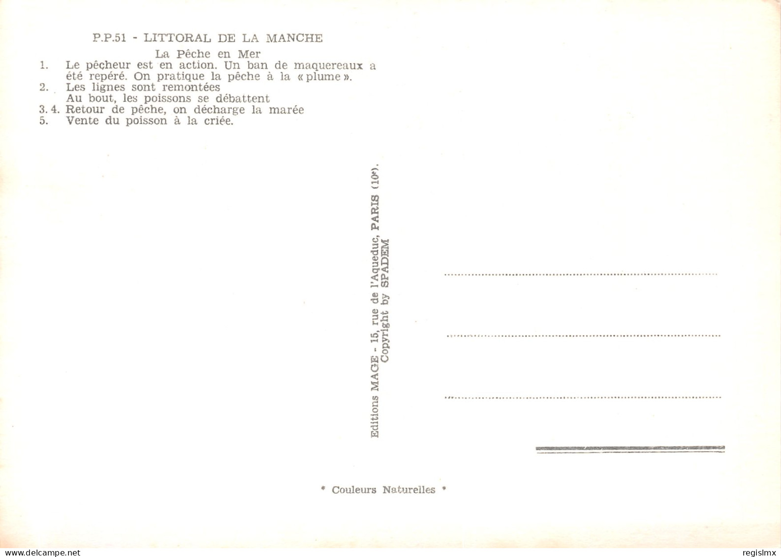 50-LITTORAL DE LA MANCHE PECHE EN MER-N°T2658-A/0345 - Other & Unclassified