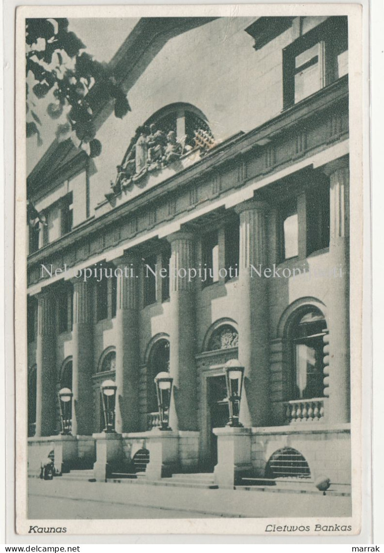 Kaunas, Lietuvos Bankas, Apie 1940 M. Atvirukas - Lithuania