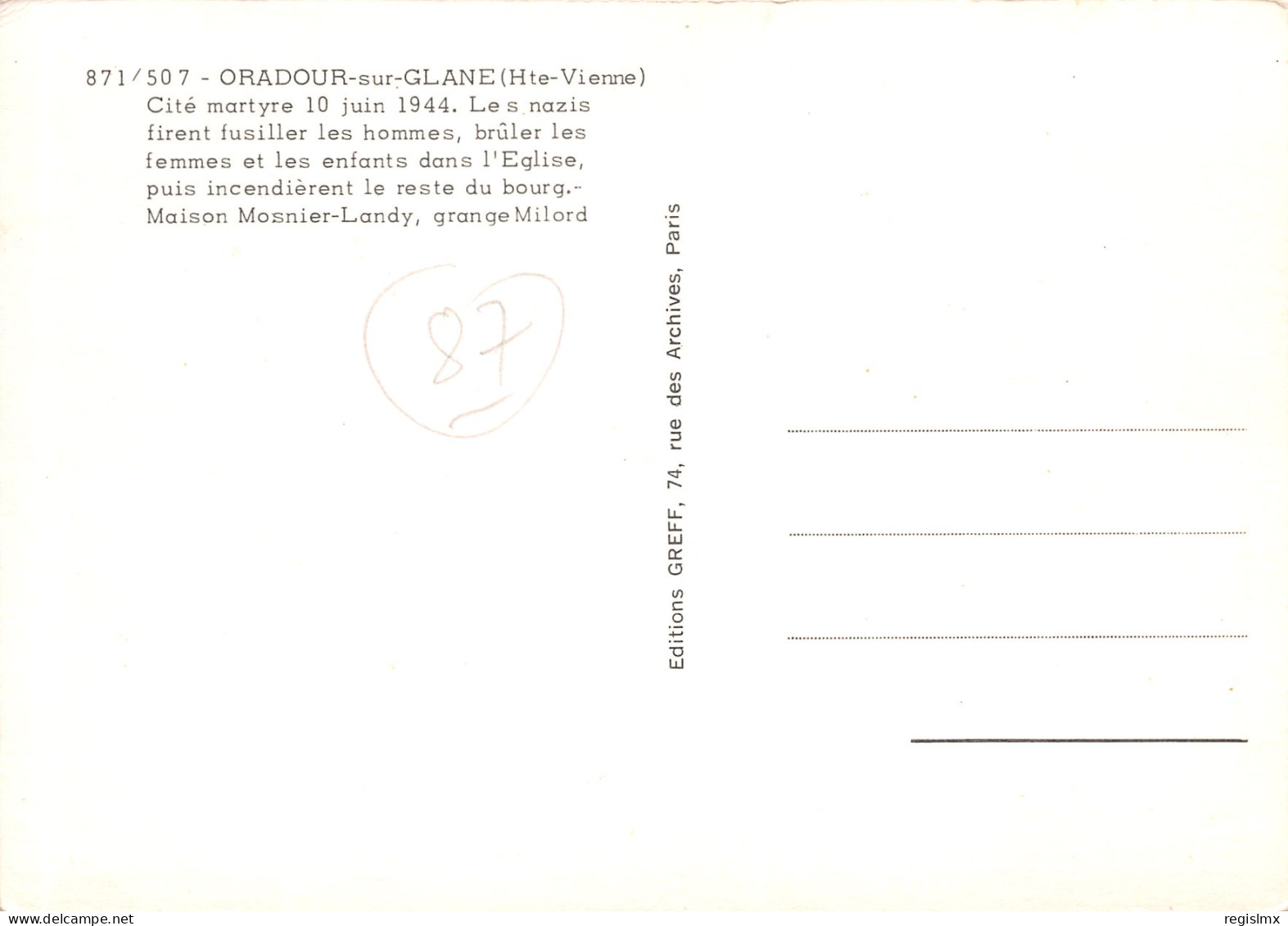 87-ORADOUR SUR GLANE-N°T2659-A/0379 - Oradour Sur Glane