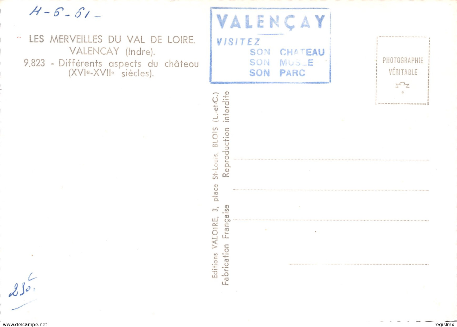 36-VALENCAY-N°T2659-A/0093 - Autres & Non Classés