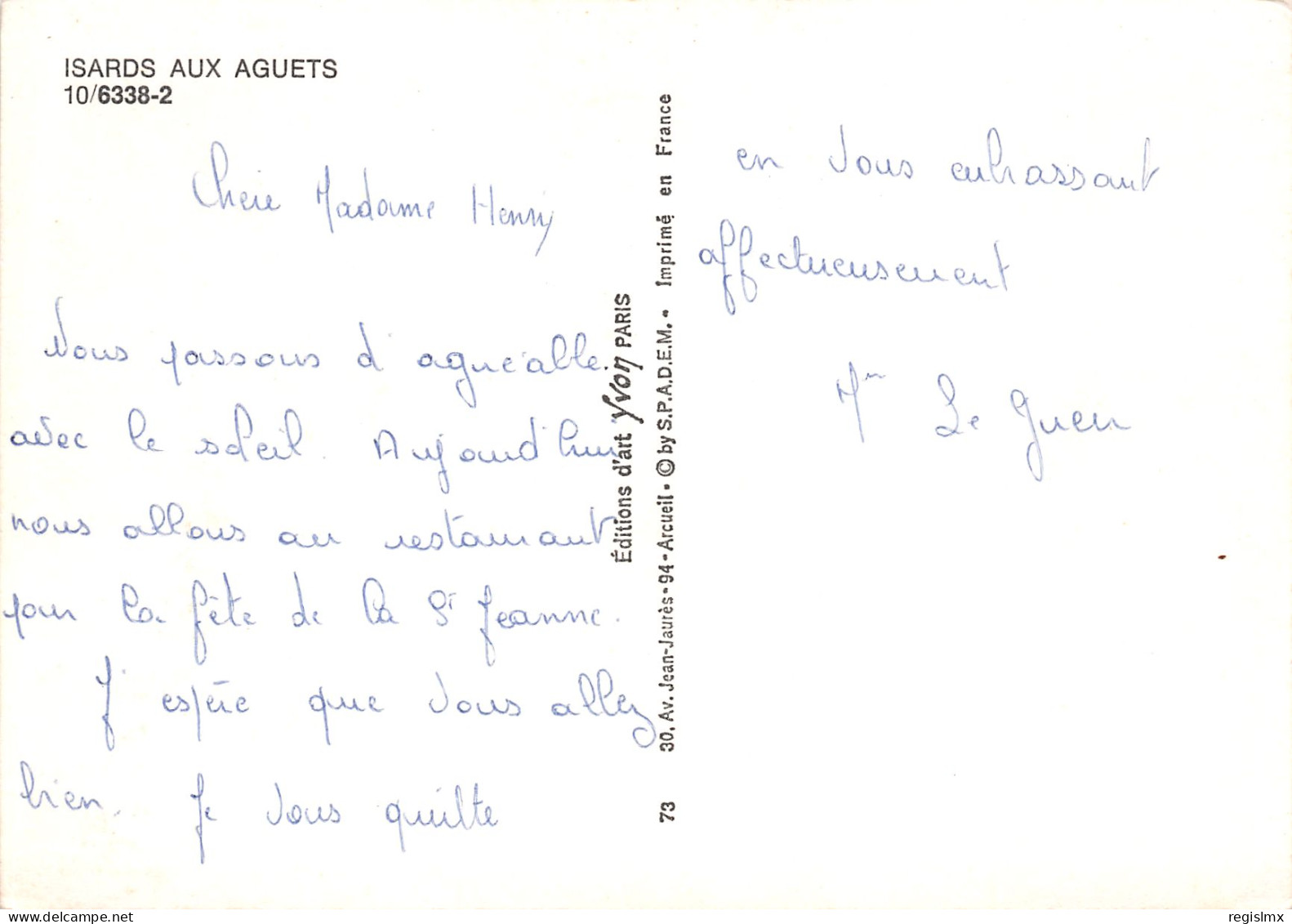 TH-ANIMAUX ISARDS AUX AGUETS-N°T2658-D/0339 - Other & Unclassified