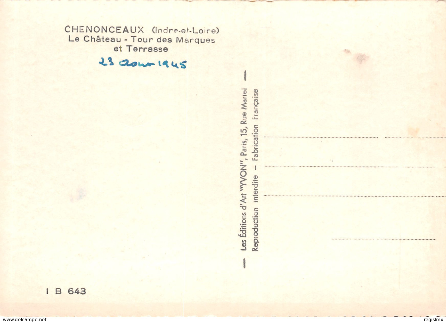 37-CHENONCEAUX-N°T2659-D/0319 - Chenonceaux