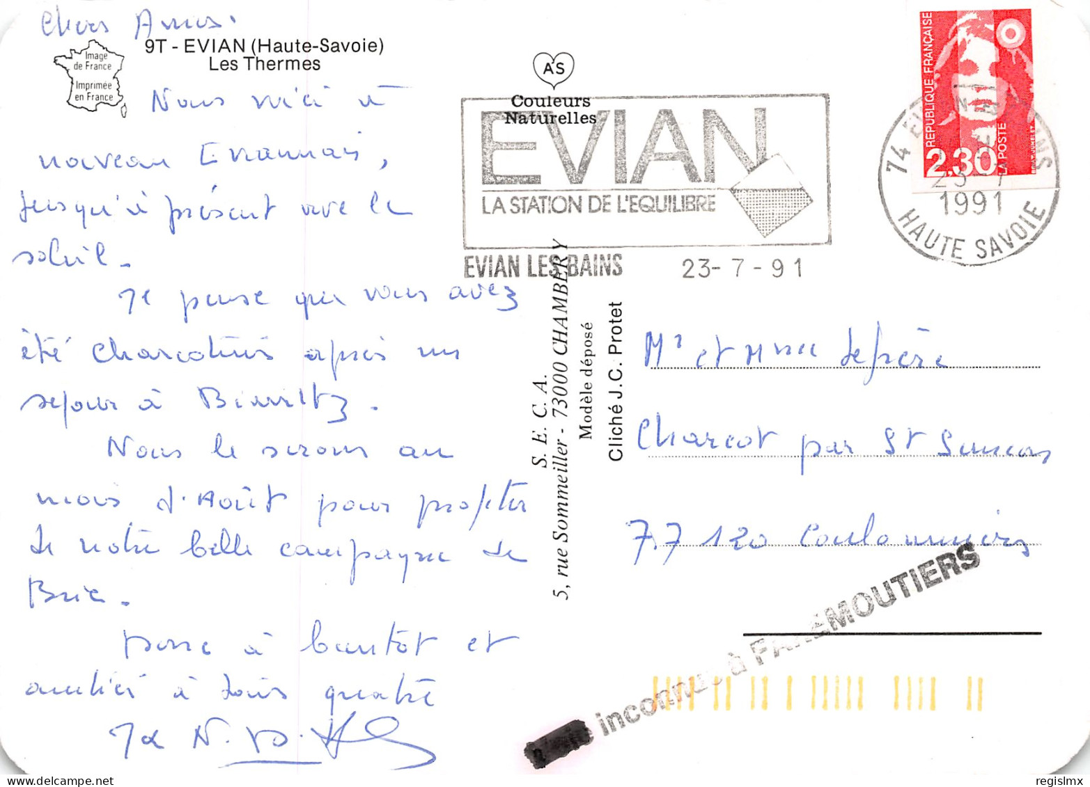 74-EVIAN LES BAINS-N°T2659-D/0013 - Evian-les-Bains