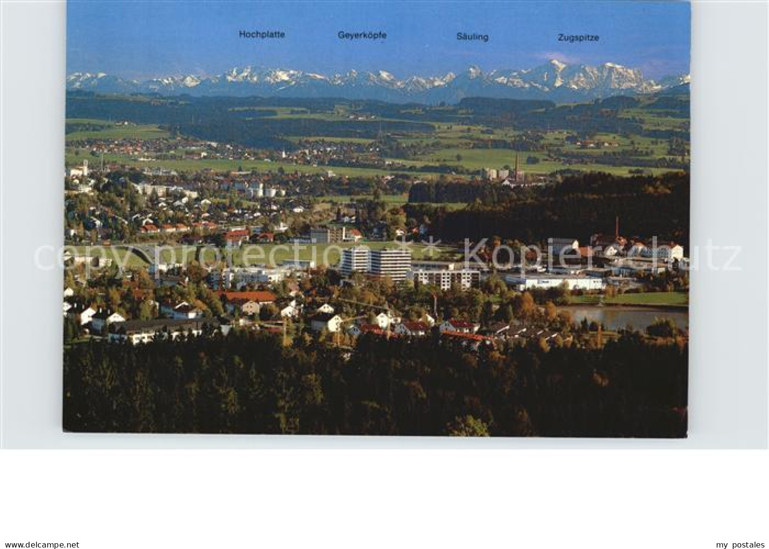 72530346 Kempten Allgaeu Panorama Hochplatte Geyerkoepfe Saeuling Zugspitze Kemp - Kempten