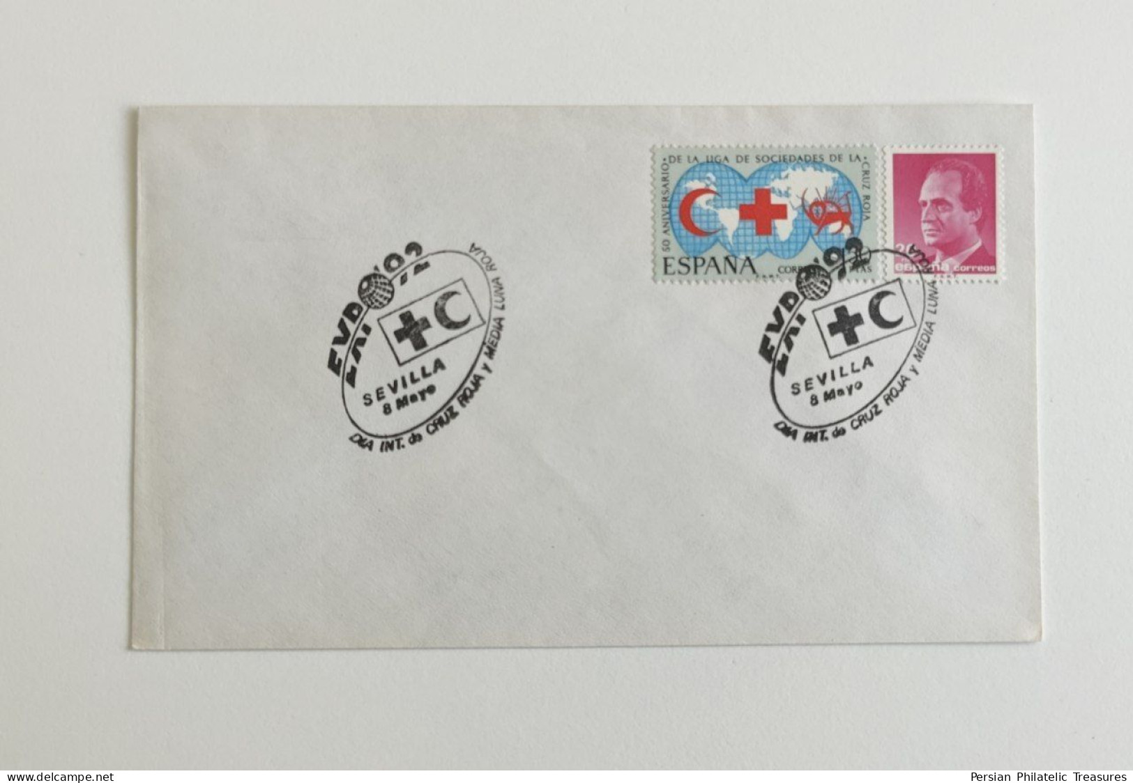 Red Cross, Persia Red Lion And Sun (Iran) , Red Crescent, Spain, FDC - Other & Unclassified