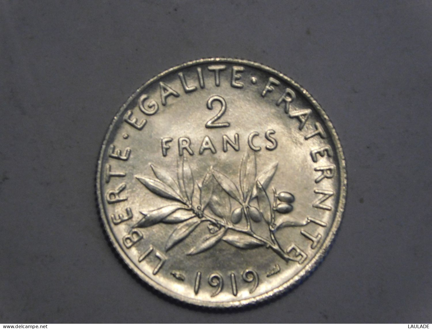 France 2 Francs 1919 SEMEUSE  Argent Silver Franc - 2 Francs