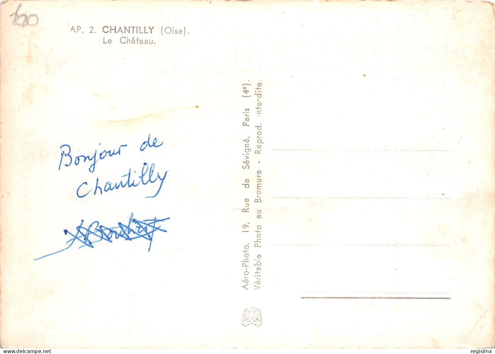 60-CHANTILLY-N°T2661-B/0191 - Chantilly