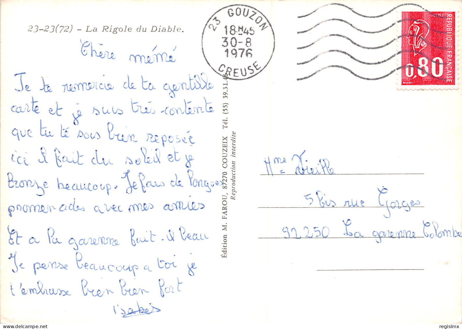 23-LE MONTEIL AU VICOMTE LA RIGOLE DU DIABLE-N°T2661-B/0069 - Other & Unclassified