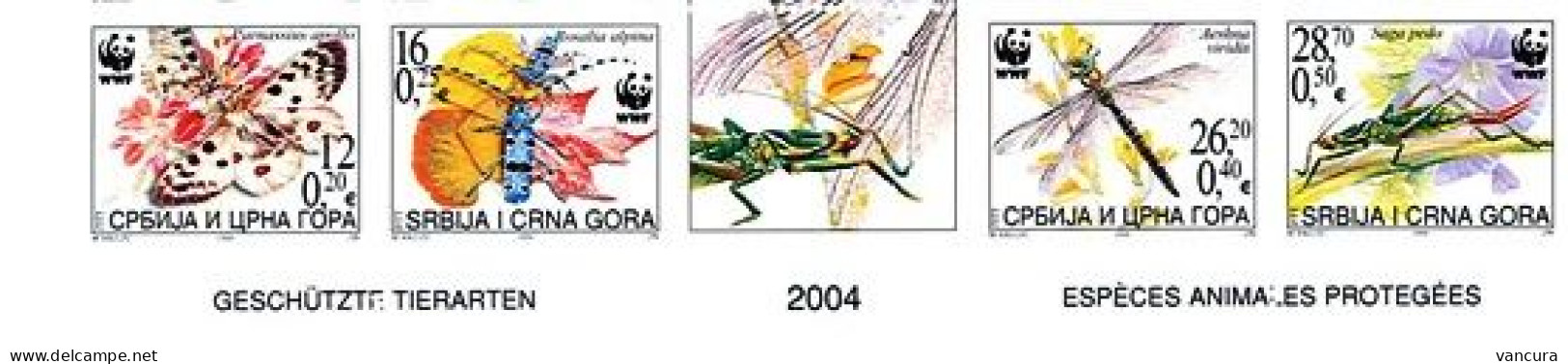 ** Serbia And Montenegro Insects 2004 Beetle Butterfly - Autres & Non Classés