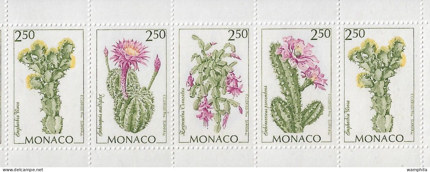 Monaco 1993. Carnet N°9, Fleurs, Cactus, Etc... - Cactusses