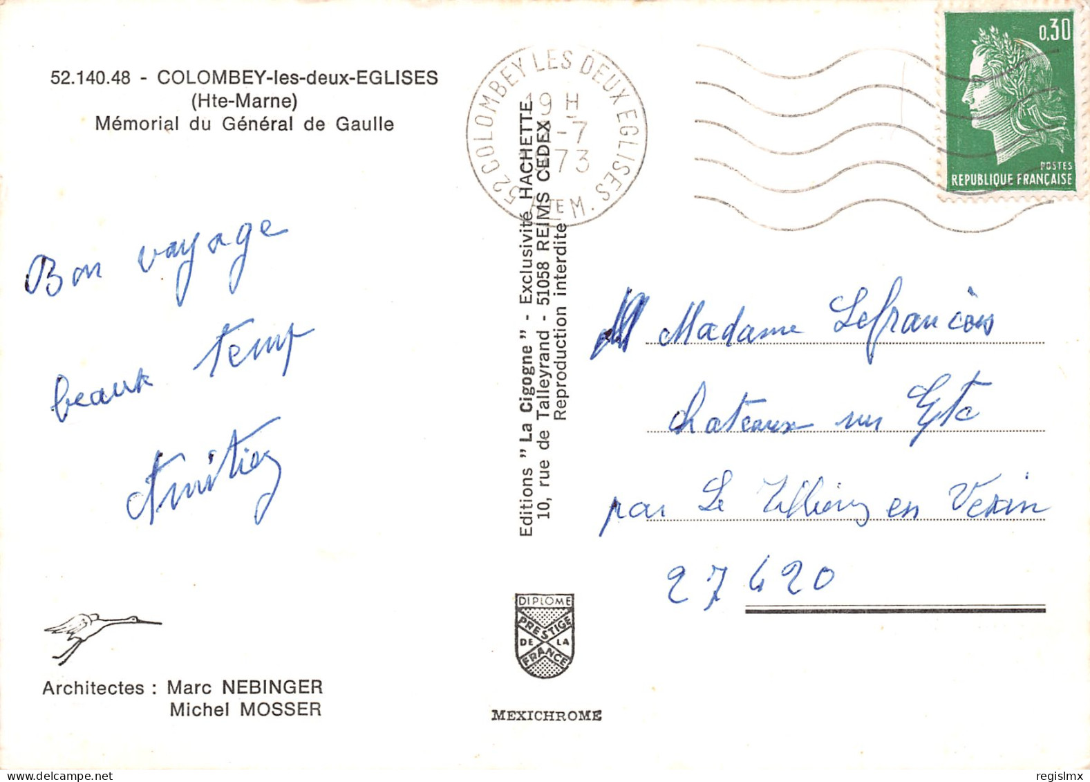 52-COLOMBEY LES DEUX EGLISES-N°T2661-A/0001 - Colombey Les Deux Eglises