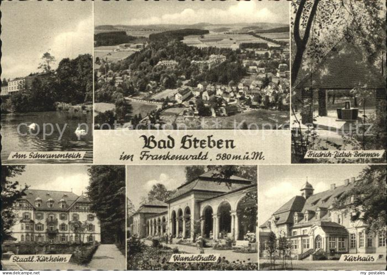 72530191 Bad Steben Kurhaus Wandelhalle Schwanenteich Bad Steben - Bad Steben