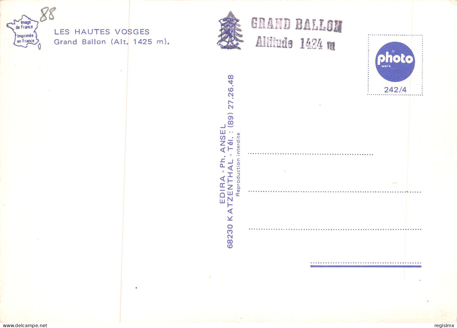 68-GRAND BALLON-N°T2662-A/0179 - Autres & Non Classés