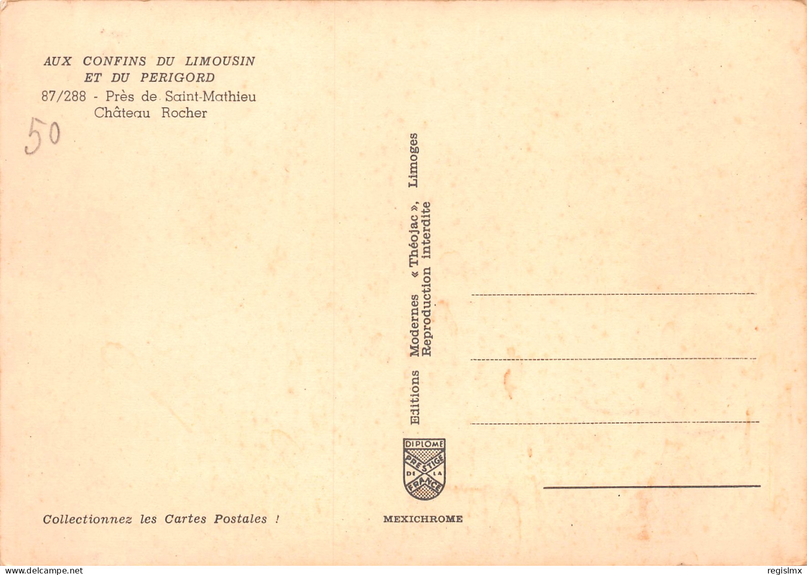 87-CHATEAU ROCHERS-N°T2663-B/0029 - Other & Unclassified