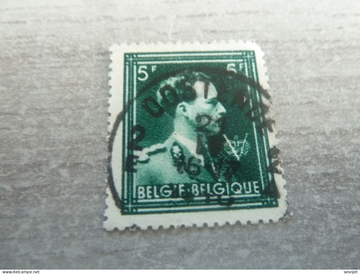 Belgique - Albert 1 - Val  5f. - Bleu Et Bleu Foncé - Oblitéré - Année 1950 - - Gebraucht