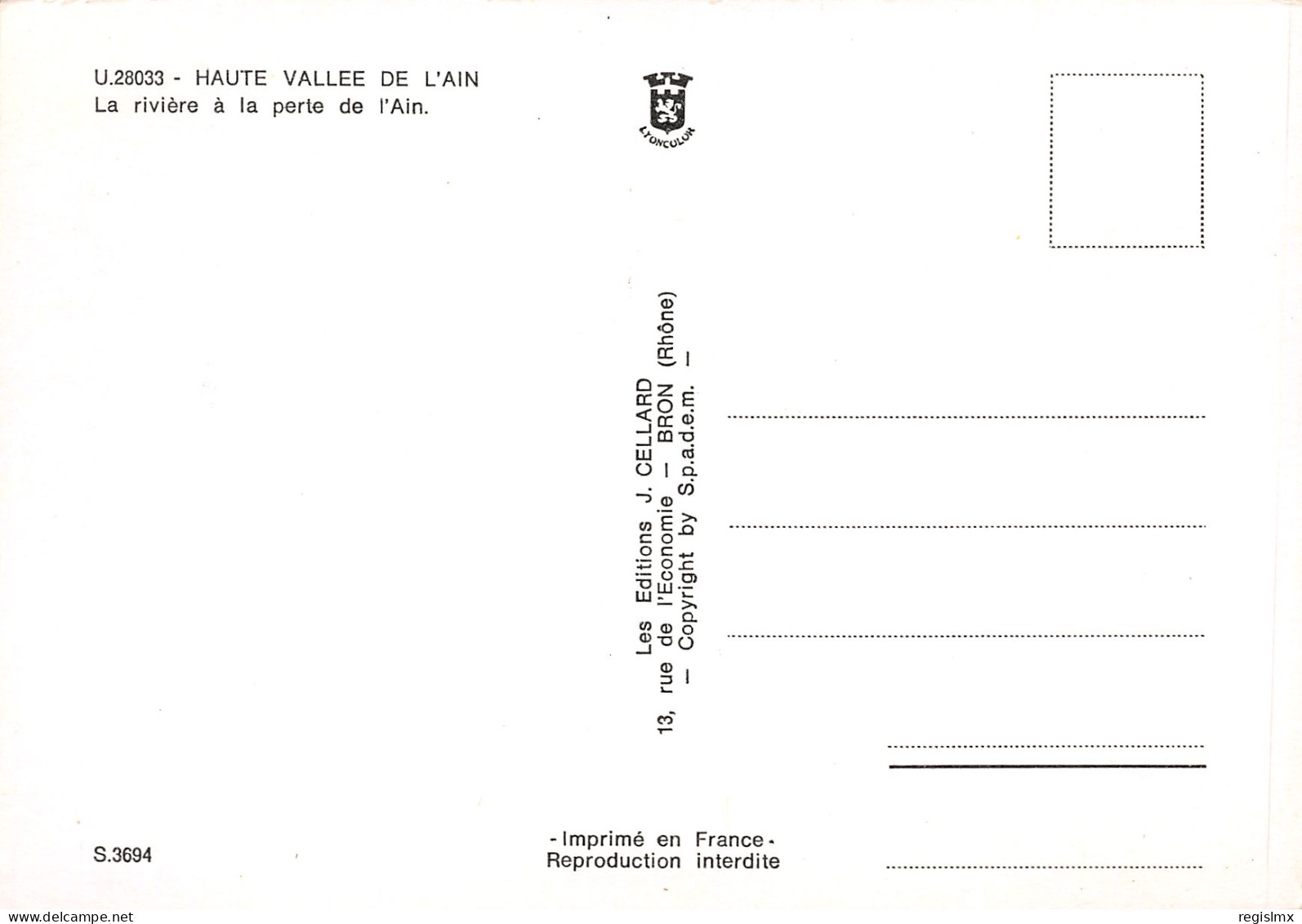 01-HAUTE VALLEE DE L AIN-N°T2662-D/0099 - Unclassified