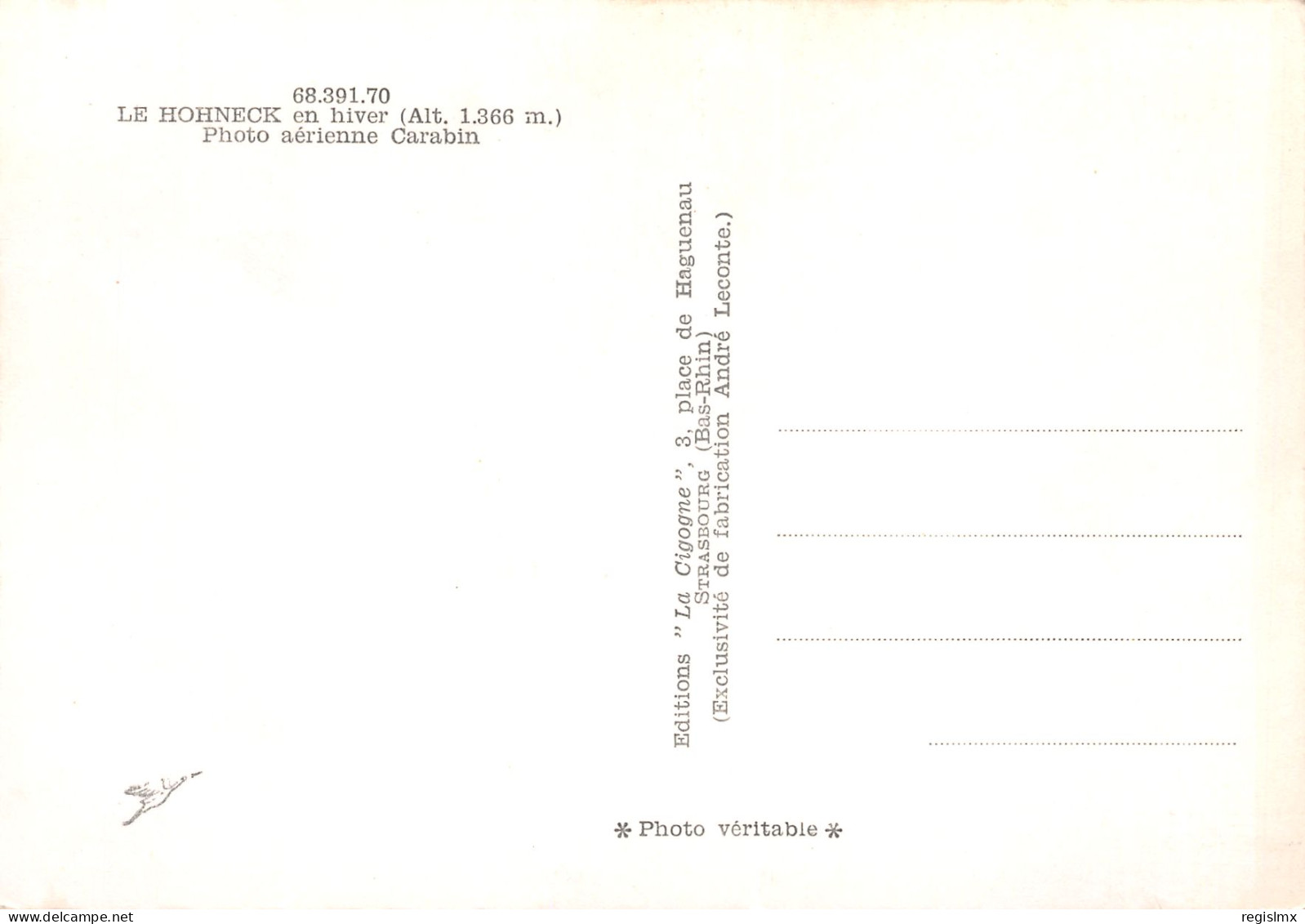 68-LE HOHNECK-N°T2662-C/0315 - Other & Unclassified