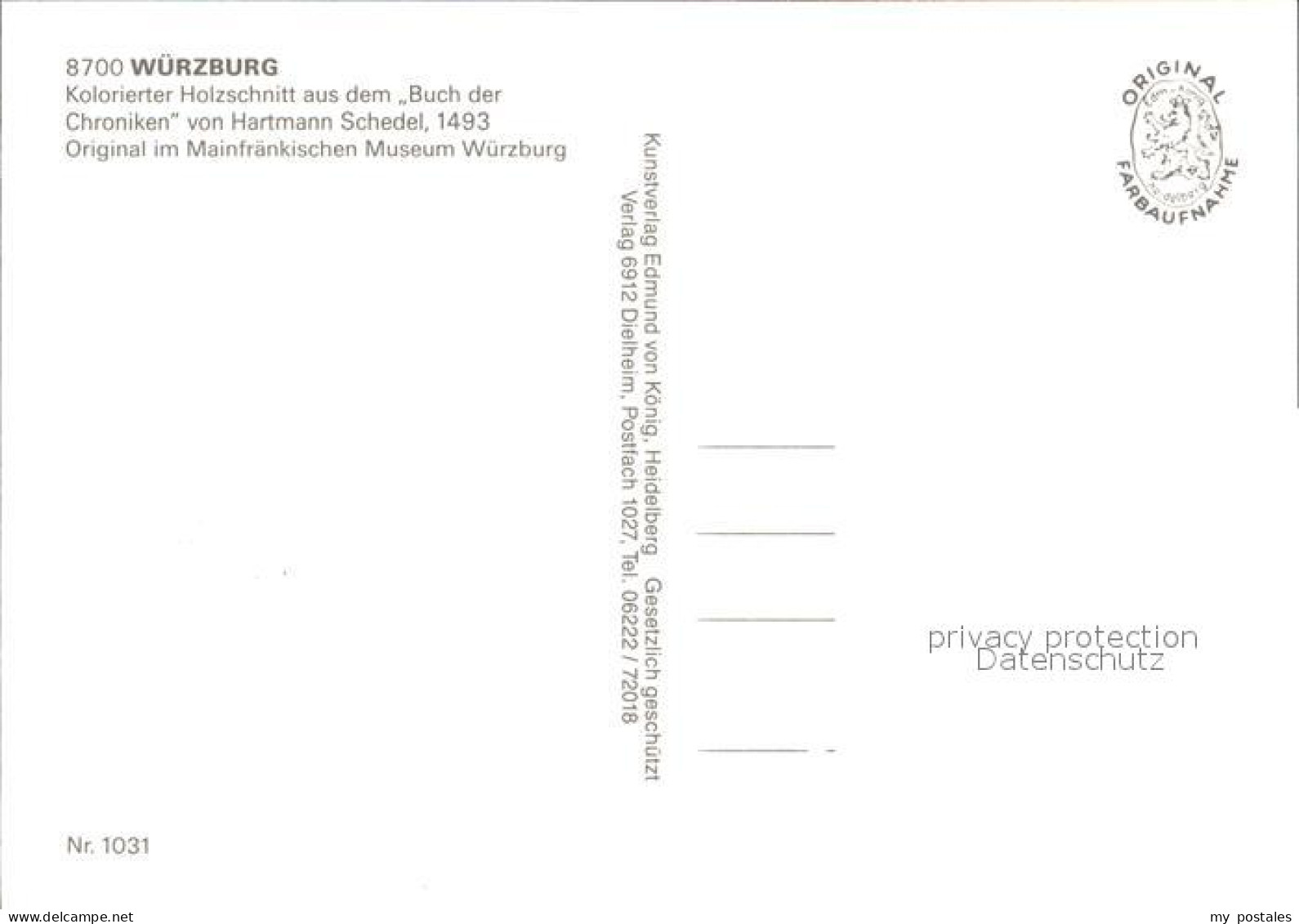 72529966 Wuerzburg Stadtansicht Wuerzburg - Wuerzburg