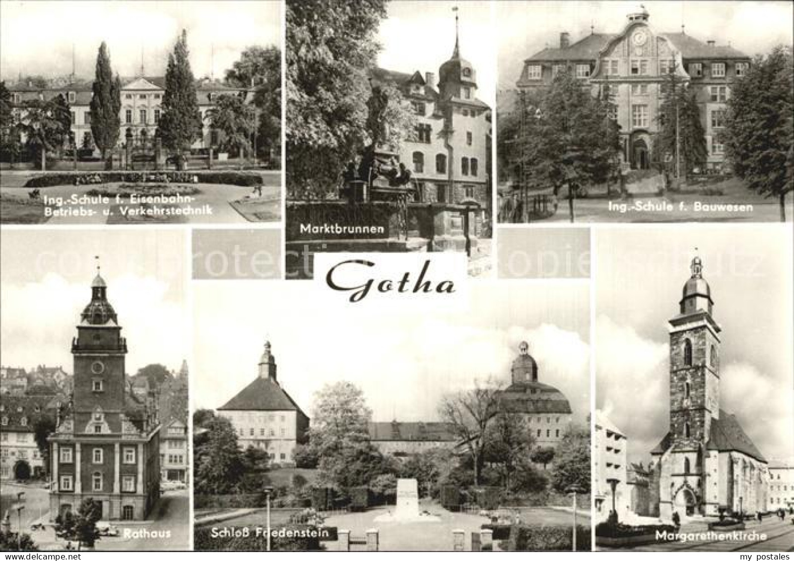 72529898 Gotha Thueringen Marktbrunnen Rathaus Margarethenkirche  Gotha - Gotha