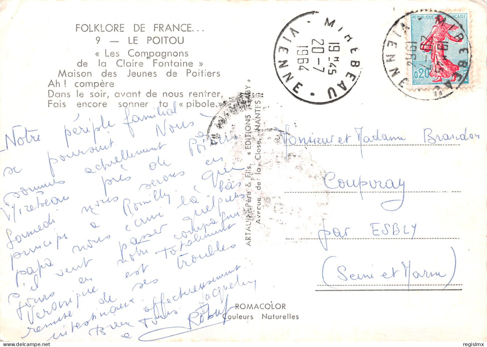 86-POITOU FOLKLORE LES COMPAGNONS DE LA CLAIRE FONTAINE-N°T2663-B/0299 - Other & Unclassified