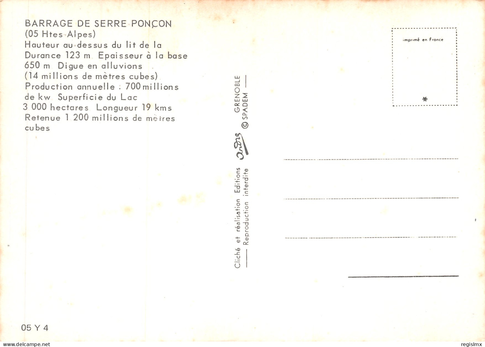 05-SERRE PONCON-N°T2664-B/0367 - Other & Unclassified