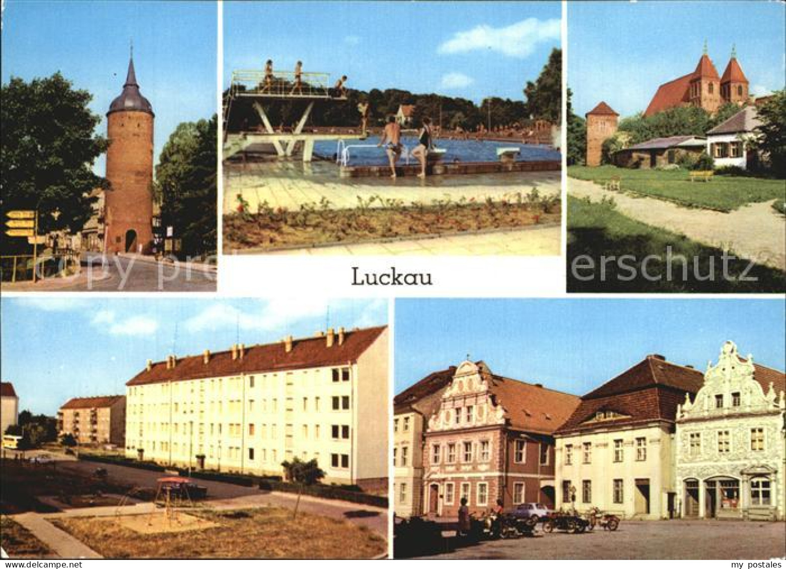 72529833 Luckau Niederlausitz Schwimmbad Nikolaikirche Markt Luckau Niederlausit - Other & Unclassified