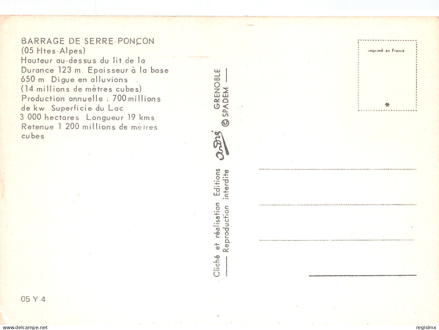 05-SERRE PONCON-N°T2664-B/0293 - Other & Unclassified