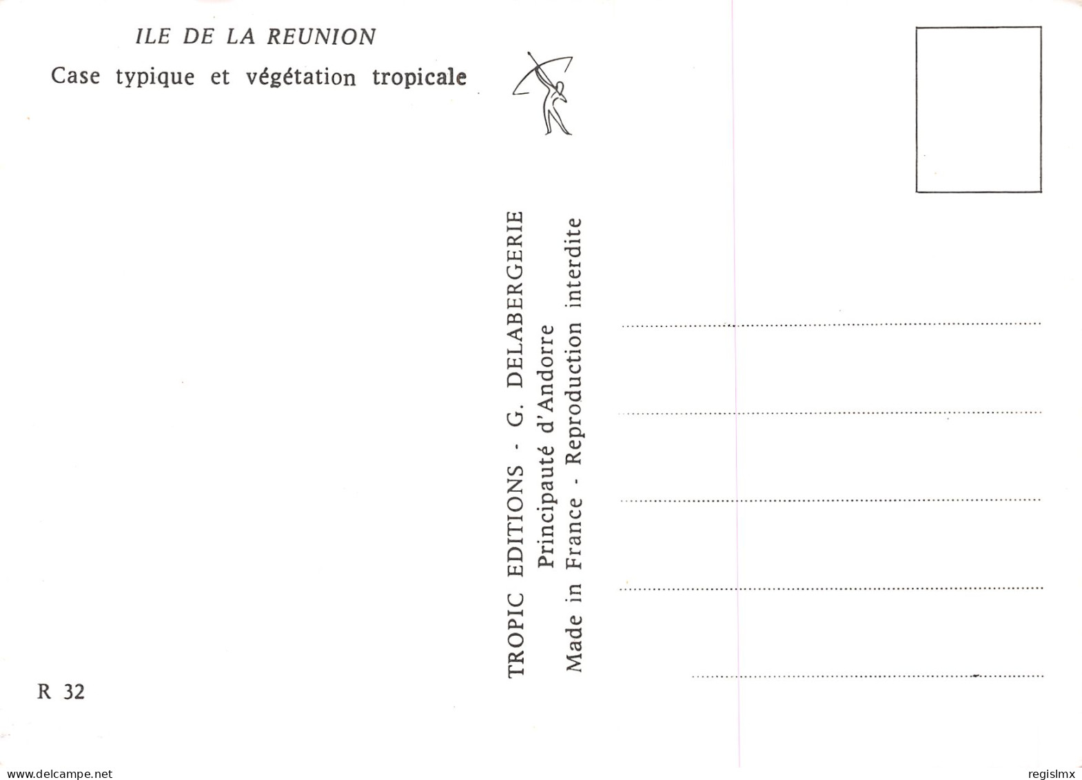 974-ILE DE LA REUNION UNE CASE-N°T2664-A/0141 - Autres & Non Classés