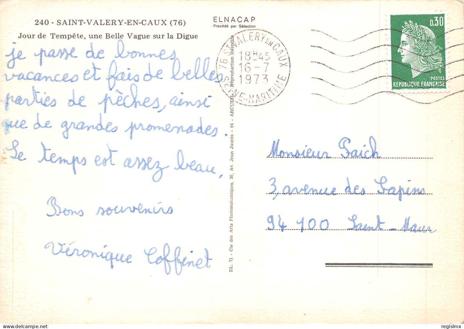 76-SAINT VALERY EN CAUX-N°T2665-C/0319 - Saint Valery En Caux