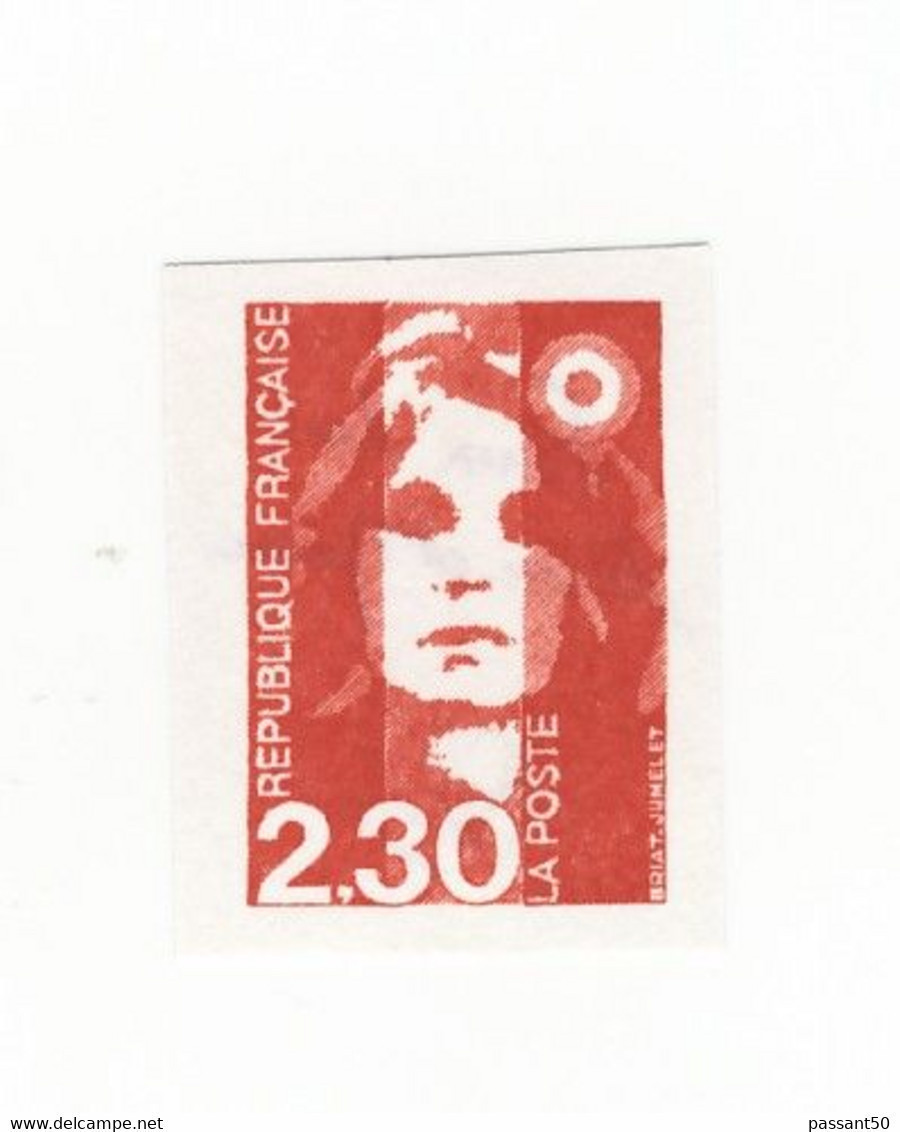 Briat 2fr30 Rouge YT 2614i : Faux De Seine Et Marne, Non Dentelé Et Sans Phospho. Cote YT : 50 €. GOMME IMPECCABLE. - Unused Stamps