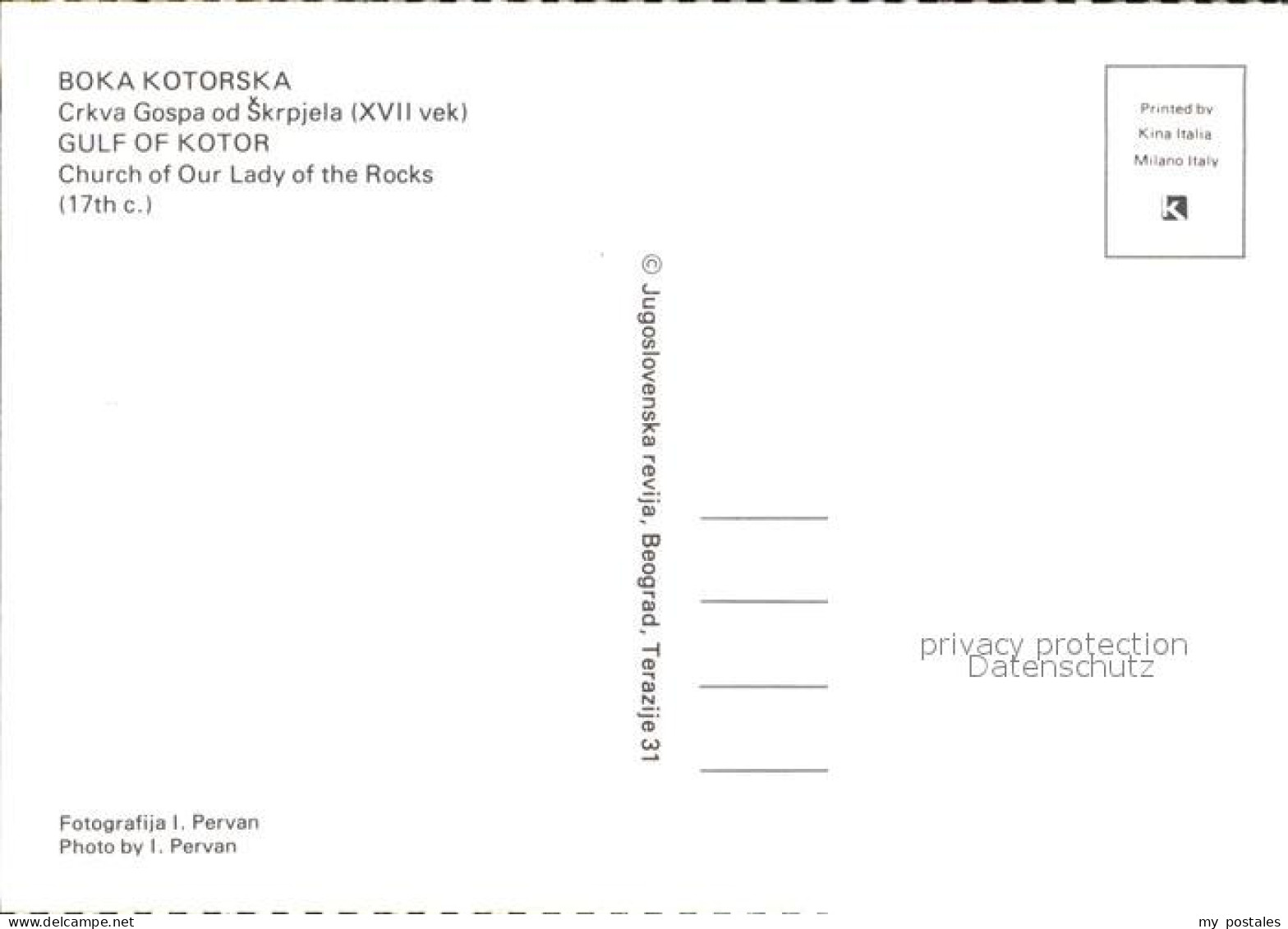 72529656 Boka Kotorska Church Of Our Lady Of The Rocks Boka Kotorska - Croatia
