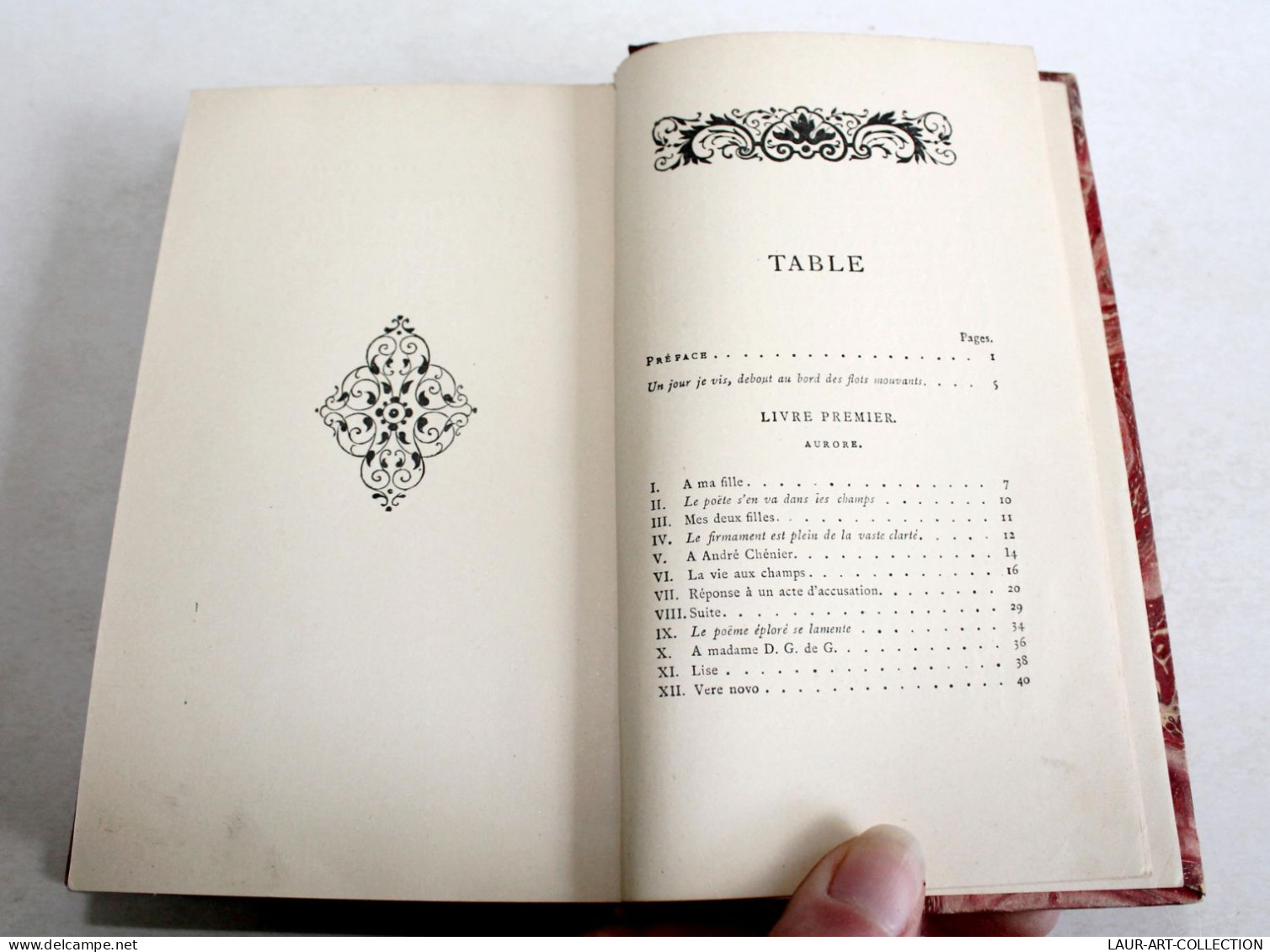 LES CONTEMPLATIONS De VICTOR HUGO 1856 LEMERRE LIVRE 1: AURORE, 2: AME FLEUR + 3 / LIVRE ANCIEN XIXe SIECLE (1303.42) - 1801-1900